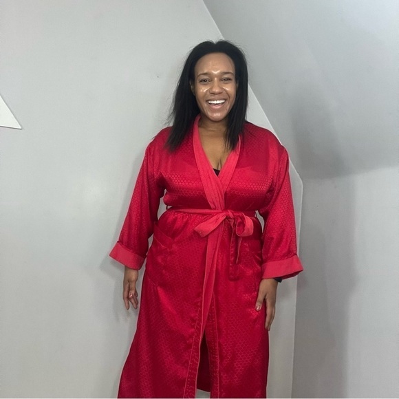 Vintage Victoria’s Secret gold label red robe loungewear terry cloth - Picture 12 of 12